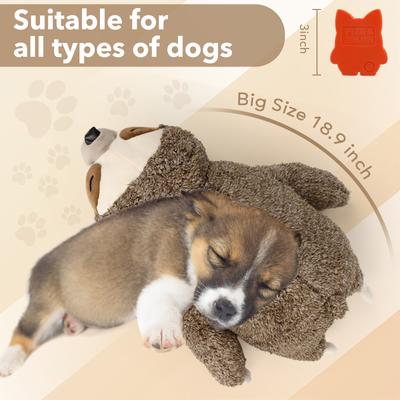 Sloth Zoo Puppy Dog Heartbeat Toy for Stress Alleviation and Soothing Assistance, Sleep Aid Crate Kennel Training Puppy Toy