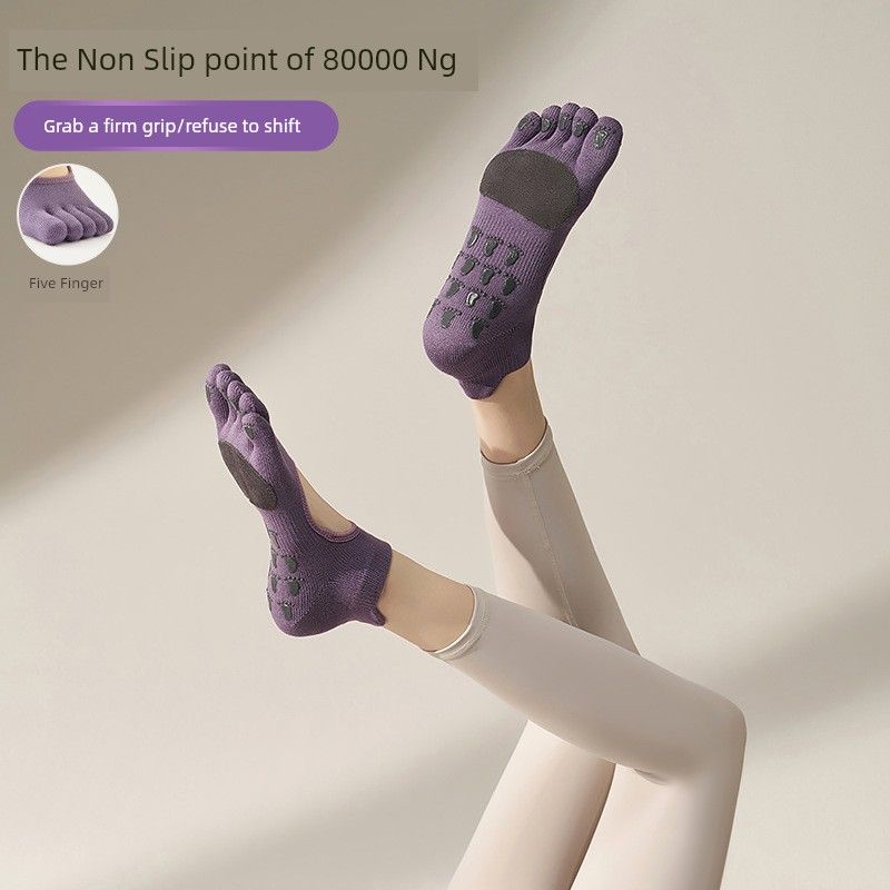

2025 Yoga Socks Women Summer Thin Non-Slip Sweat-Absorbent Five-Finger Socks Women s Fitness Socks Yoga Pilates Special Socks Yazi((Recommendation 40.00 kg-80.00 kg)