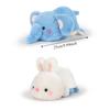 Double-Sided Flip Rabbit Elephant Toy PP Cotton Cartoon Rabbit Stuffed Doll  Children Girls Boys