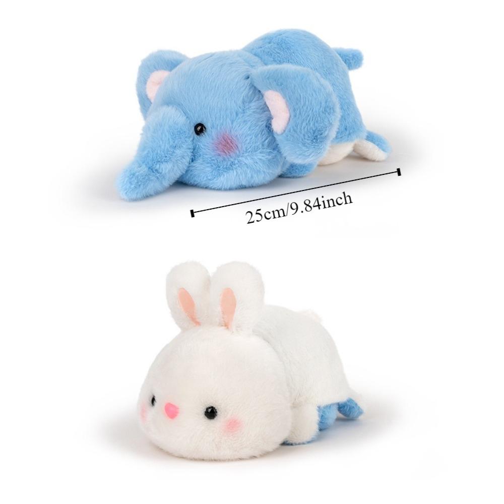 Double-Sided Flip Rabbit Elephant Toy PP Cotton Cartoon Rabbit Stuffed Doll Children Girls Boys