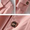 Fashion Spring Autumn Solid Trench Coat Women Single Breasted Khaki Black Pink Beige Windbreaker Outerwear Casual
