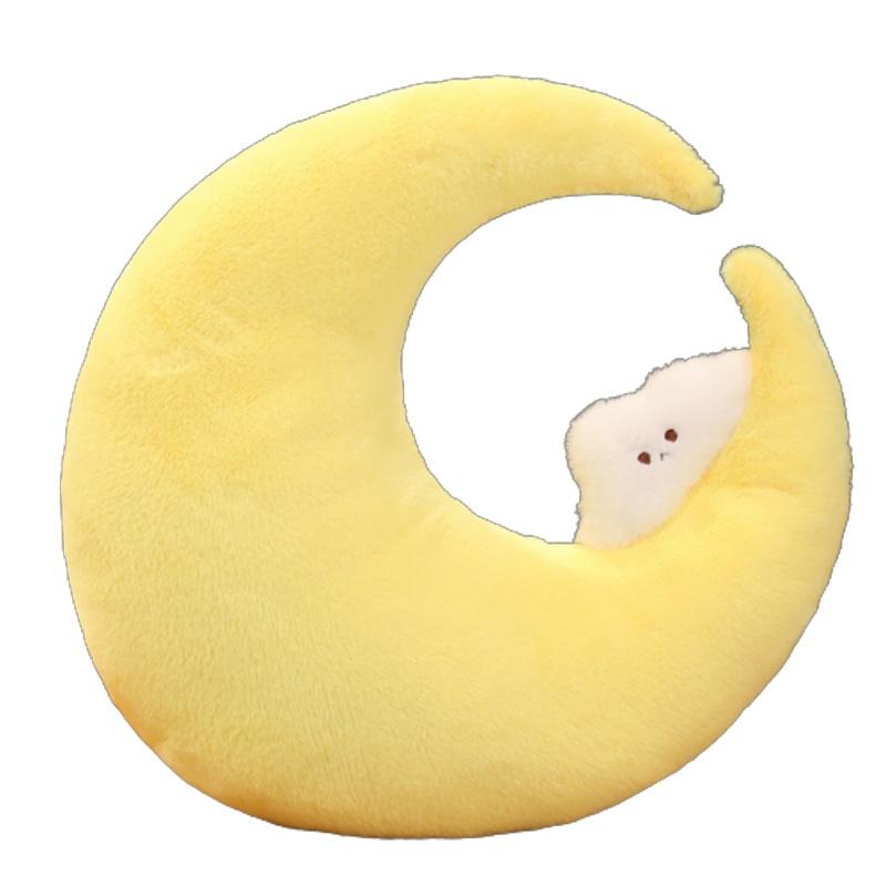 Cute Cartoon Moon And Star Plush Pillow Toy For Girls