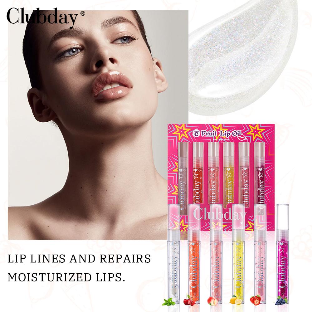 Clubday Moisturizing And Hydrating Mirror Lip Gloss, 6-piece Set, Moisturizing Transparent Water Gloss Suitable For A Variety Of Makeup Looks.