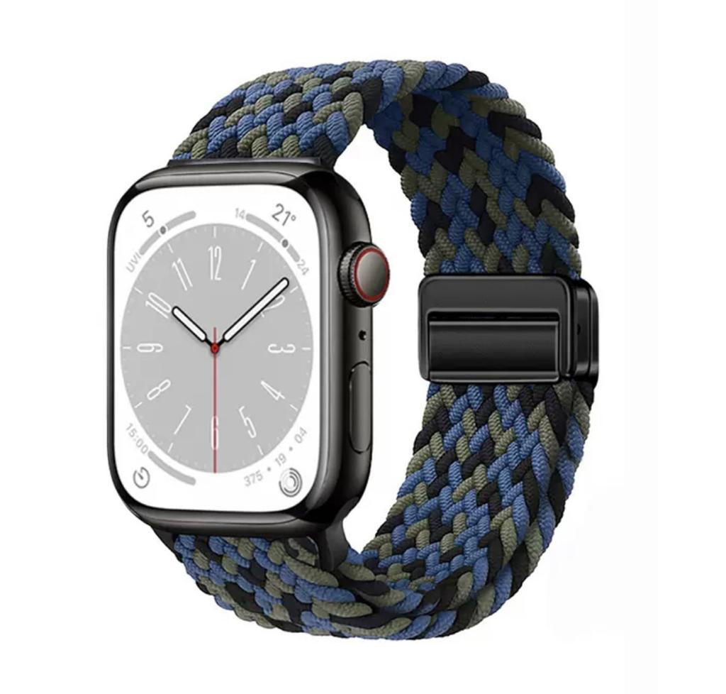 Bracelet Magnétique Tressé en Nylon Pour Apple Watch S10 Génération Applewatch789Iwatchse