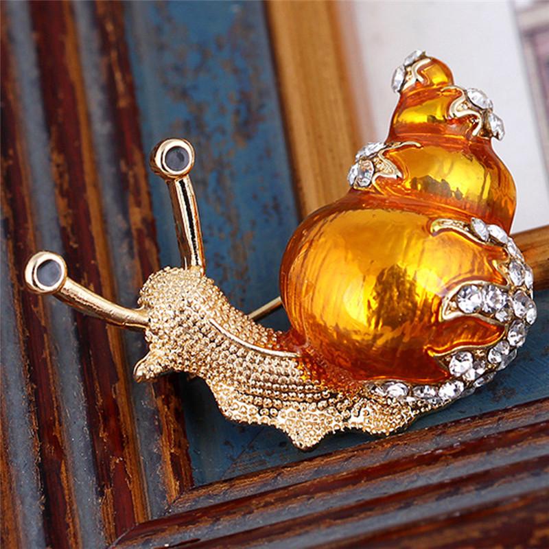 Enamel Snail Brooch Pin  Collar Animal Brooch Jewelry Gift