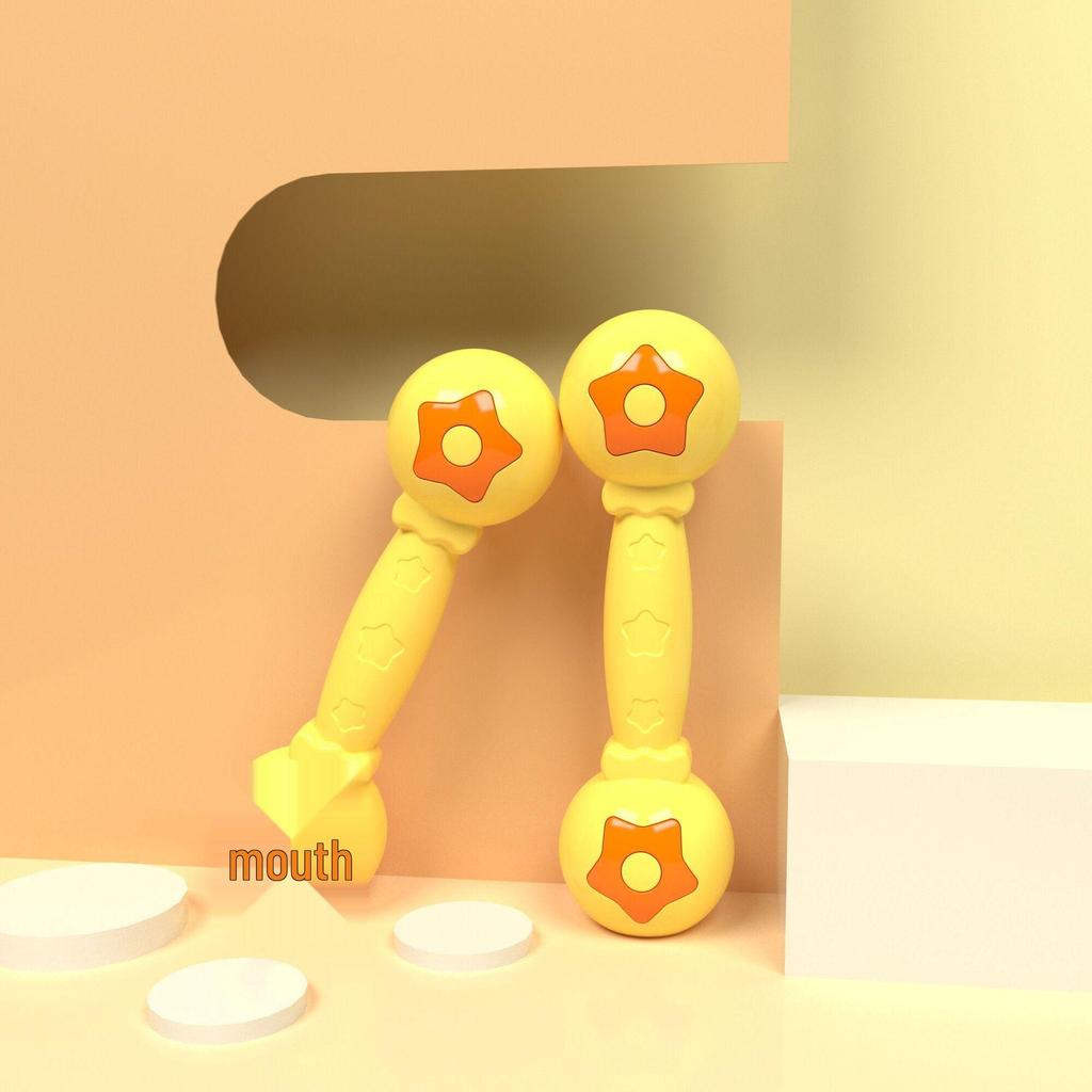 Children's Large Sounding Plastic Dumbbells for Dance and Exercise