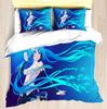 Hatsune Miku Anime Duvet Cover Set Comforte Printed Cartoon Twin Size Bedding Sets Christmas Gifts 3-piece
