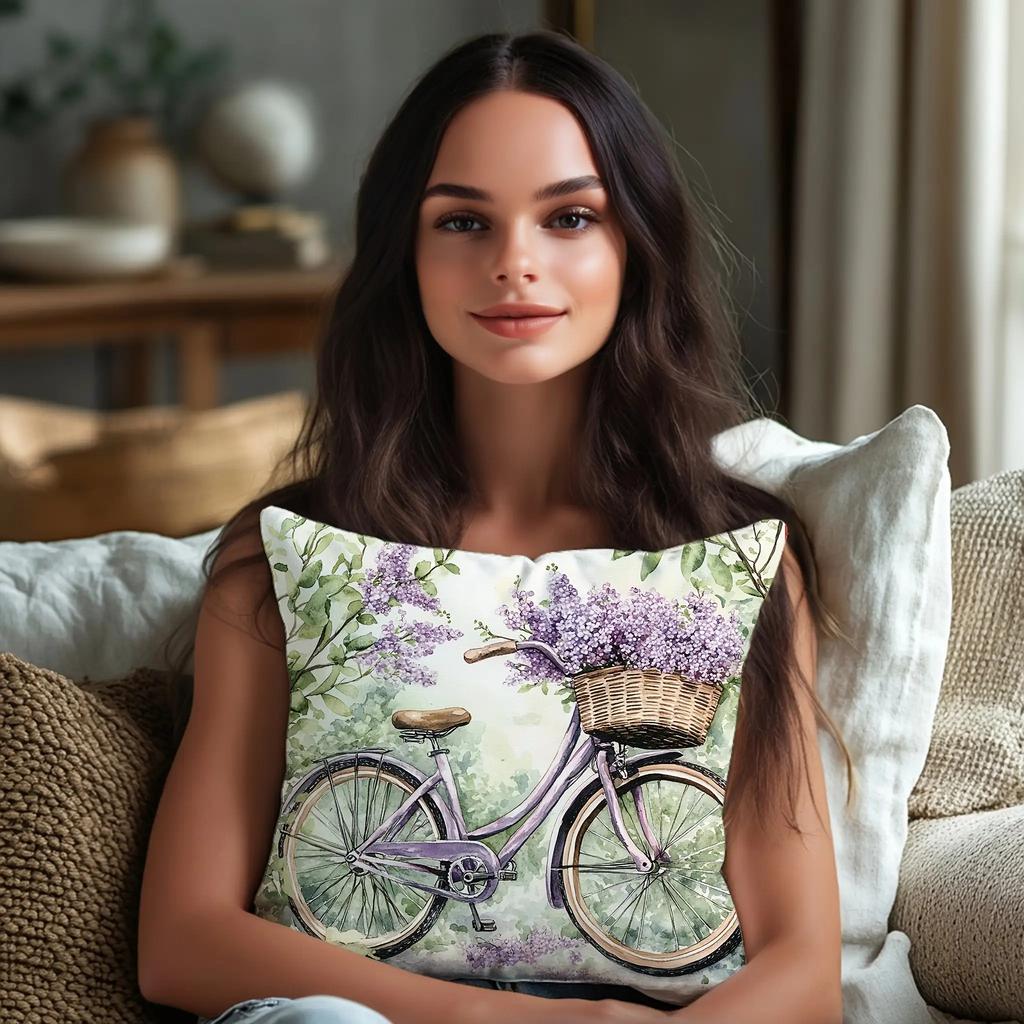 Flowers And Retro Patterns Digital Printing Pillow Cover Short Plush Suitable Living Rooms Bedrooms Sofas Throw Cushion Cover
