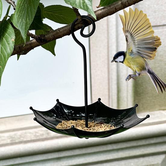 Regenschirm Vogelfutterspender Outdoor Hängender Vogelfutterspender Dekorativer Offener Vogelfutterspender für Balkon Garten Hinterhof