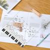 Music Theme Paper Clip Board Transparent Thickened Writing Clipboard Creative Portable Document Holder School Office Supplies