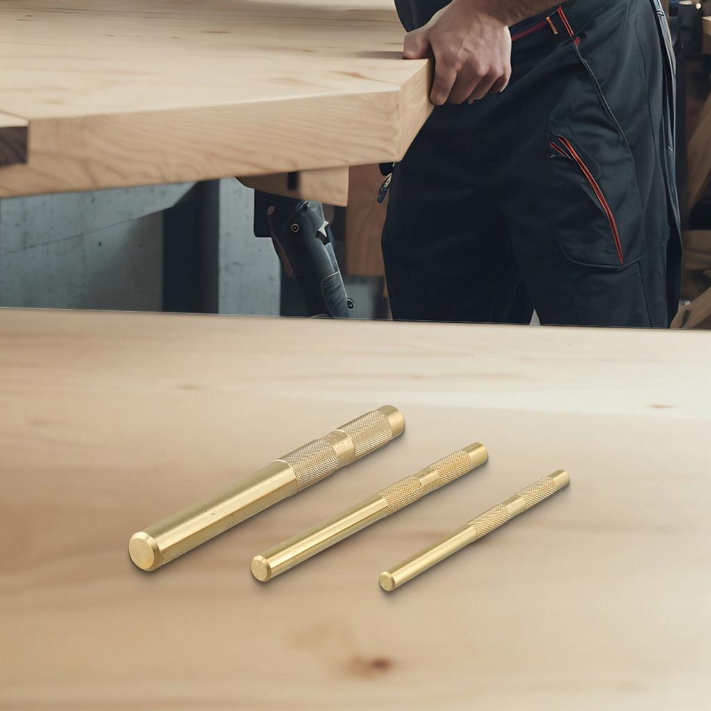 Brass Punch Set Hand Tool Punches 1 2 Inch Punch 3 4 Inch Punch 3 8 Inch Punch High Machinability Knurled Grip