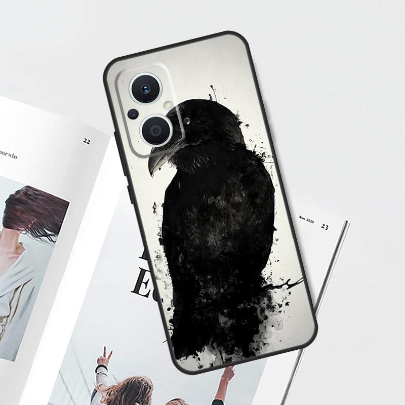 Raven Crow Skull pattern Case For OPPO Reno 4Z 5Z 8T 4 5 6 7 8 Lite 10 Pro OPPO Find X5 X6 Pro X2 Neo X3 Lite Cover