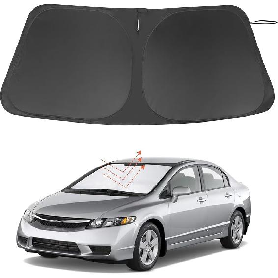 TINGLU Sun Shade For Tesla Model X Tesla X 2016-2024 2025 Accessories Windshield Sun Shade Window Shade UV Rays Protection Sun Visor Cover With