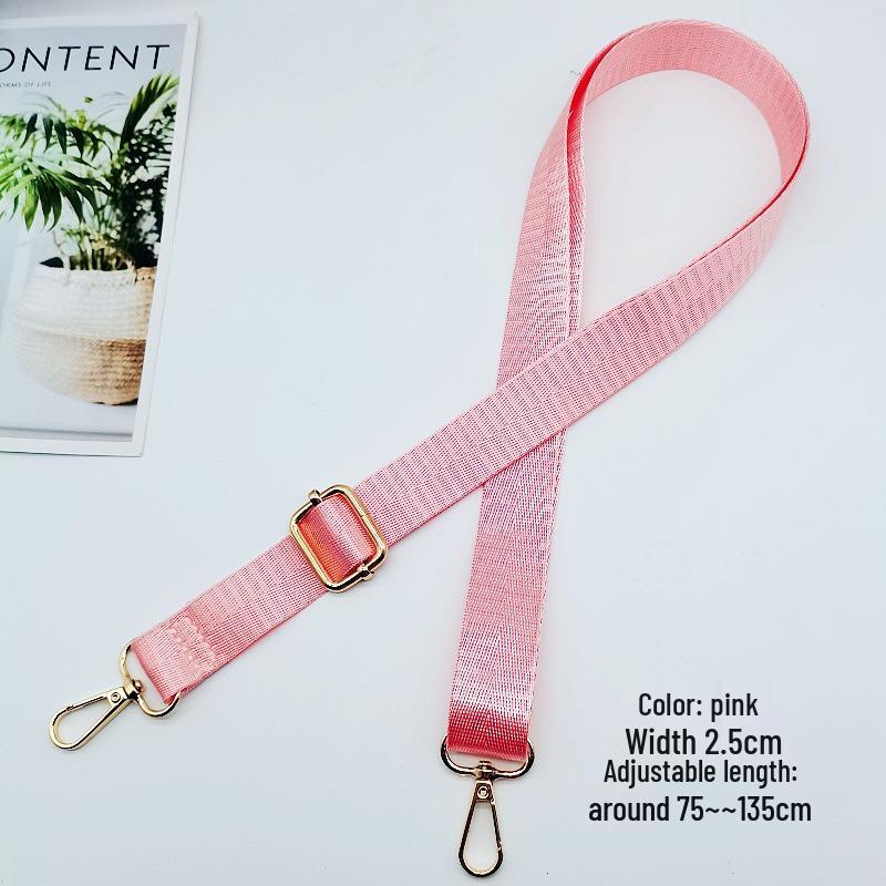 Ευέλικτο Μονόχρωμο Ρυθμιζόμενο Λουράκι Τσάντας Crossbody με Μεταλλική Αγκράφα