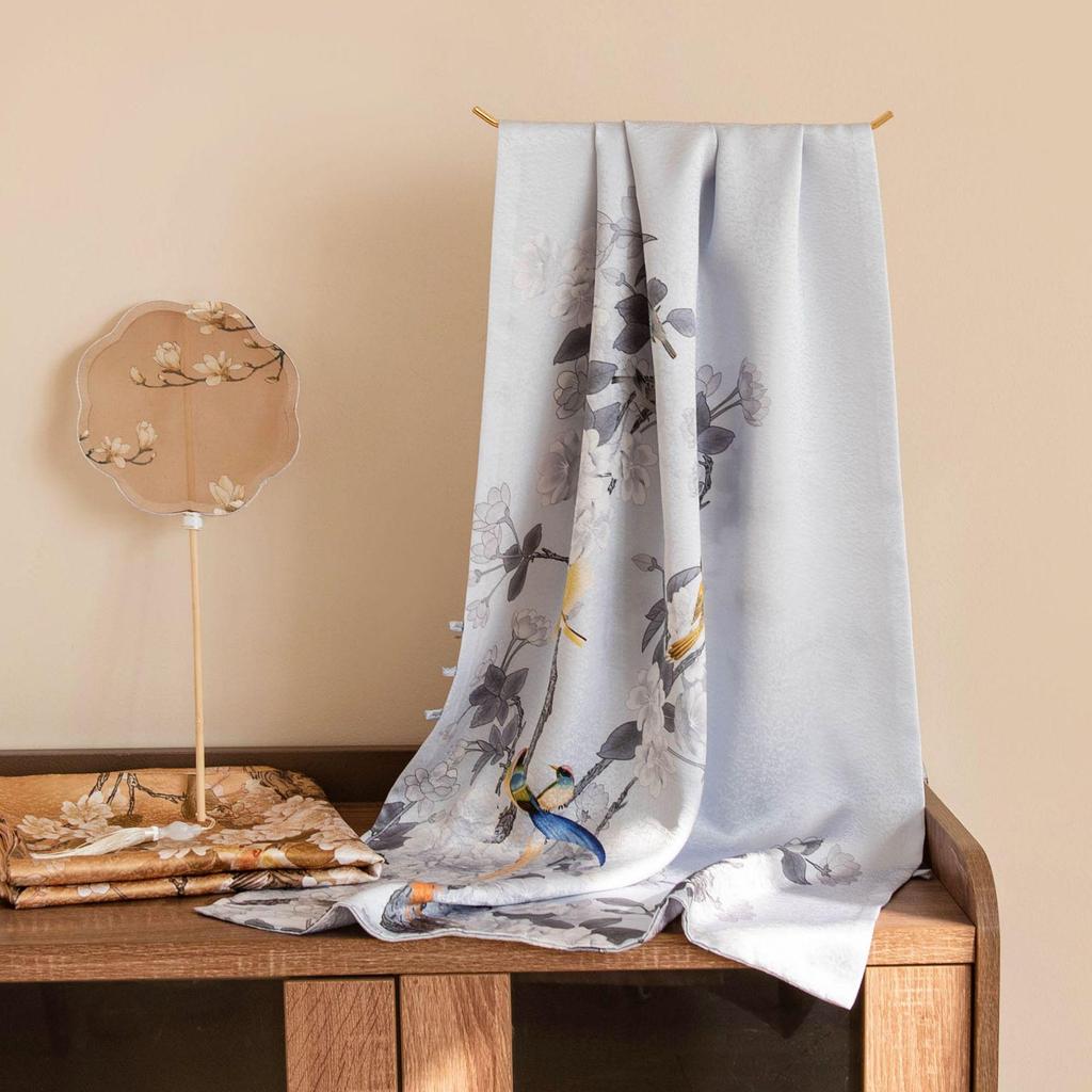 Mulberry Silk Snowflake Scarf: Gift Boxed Qipao Shawl