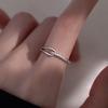 Foxanry Minimalist Copper Color Engagement Rings For Women Couple Korean Trendy Elegant Geometric Handmade Bride Jewelry