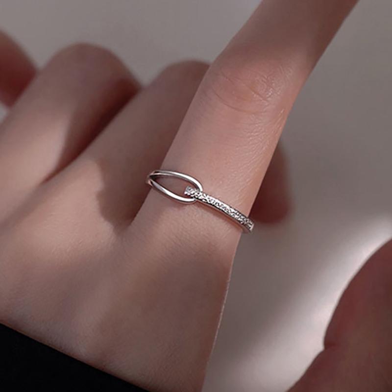 Foxanry Minimalist Copper Color Engagement Rings For Women Couple Korean Trendy Elegant Geometric Handmade Bride Jewelry