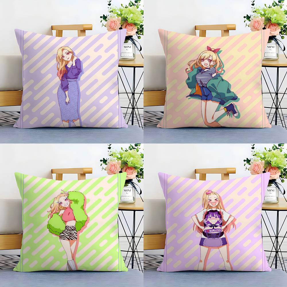 My D-Dress Up Darling Pillow Case Plush Fabric Soft Double Sided Print Home Sofa High Quality Cushion Cover Throw