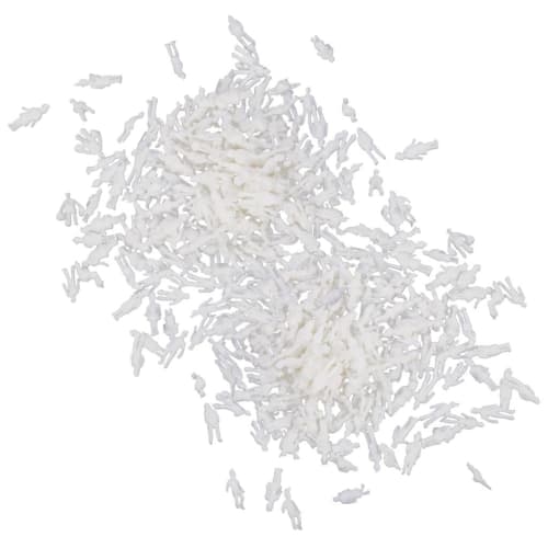 No-brand 1/200 Scale 200-piece Doll Set, Unpainted, for Landscape Modeling, Railway Modeling, 1cm Accessories