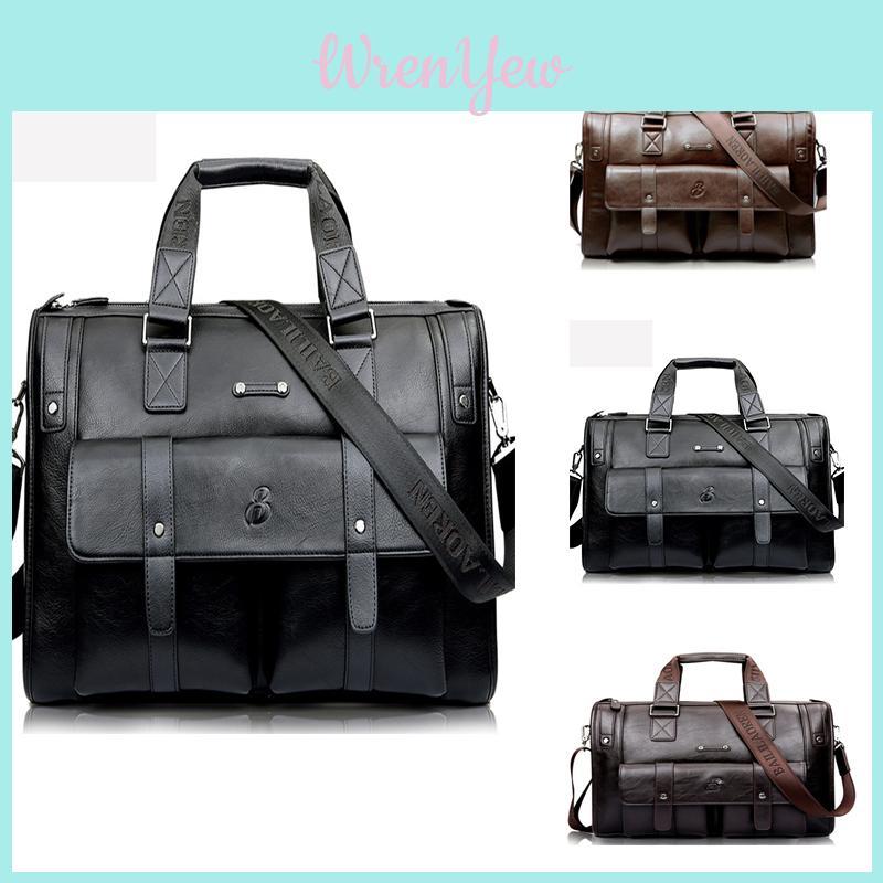 Elegant Men Business Laptop Bag With Large Capacity For Work And Travel In Leather