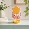 Cute Star Headphone Stand with Storage Tray, 3D Printed PLA Headset Hanger & Desk Organizer, Macaron Color Gaming Office Decor, Multi-Functional