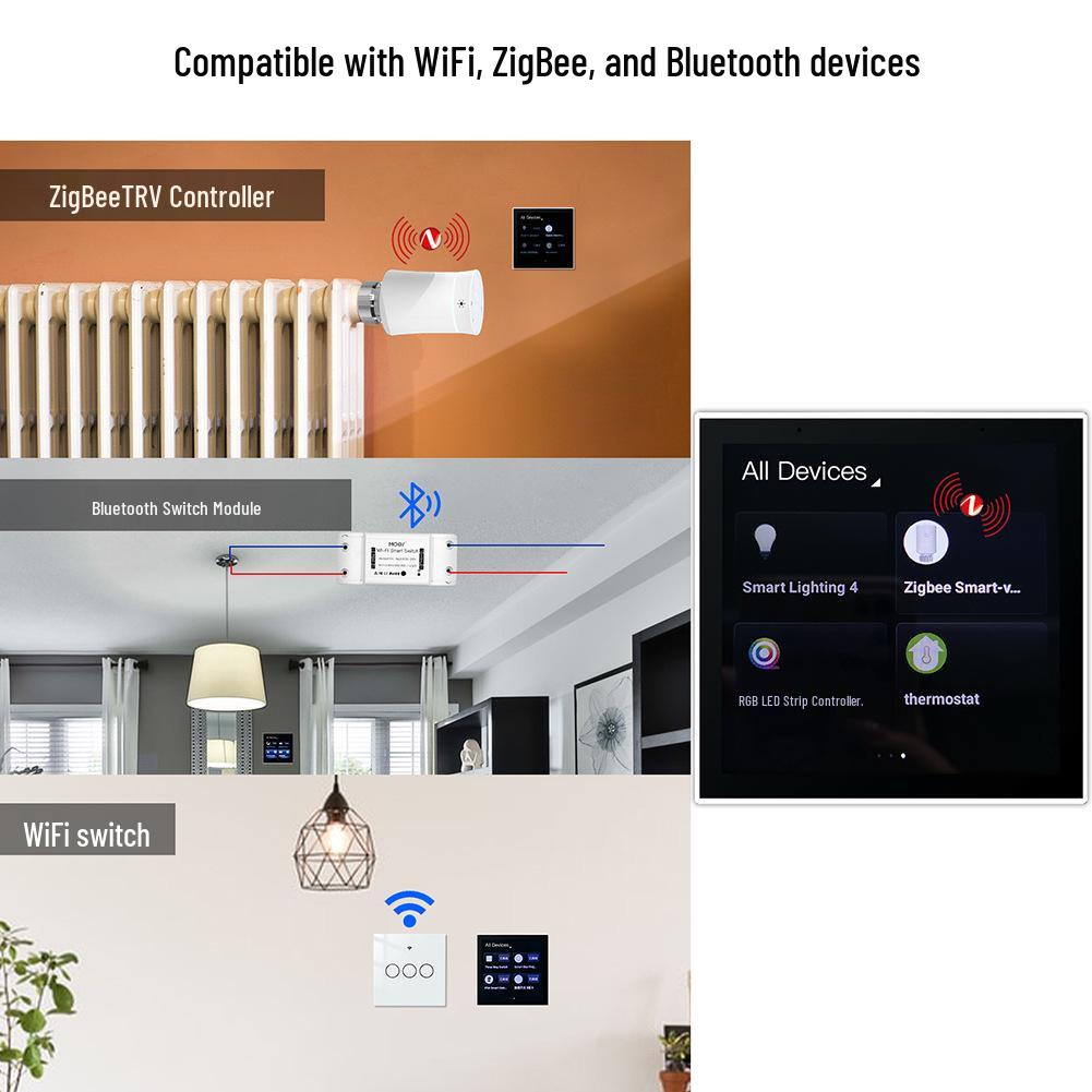 Tuya 4" Smart Gateway with Central Touchscreen, Android OS & Alexa Voice Control