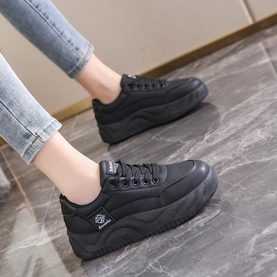 All Black Sneakers Kitchen Dining Room Soft-soled Shoes Student Sneakers