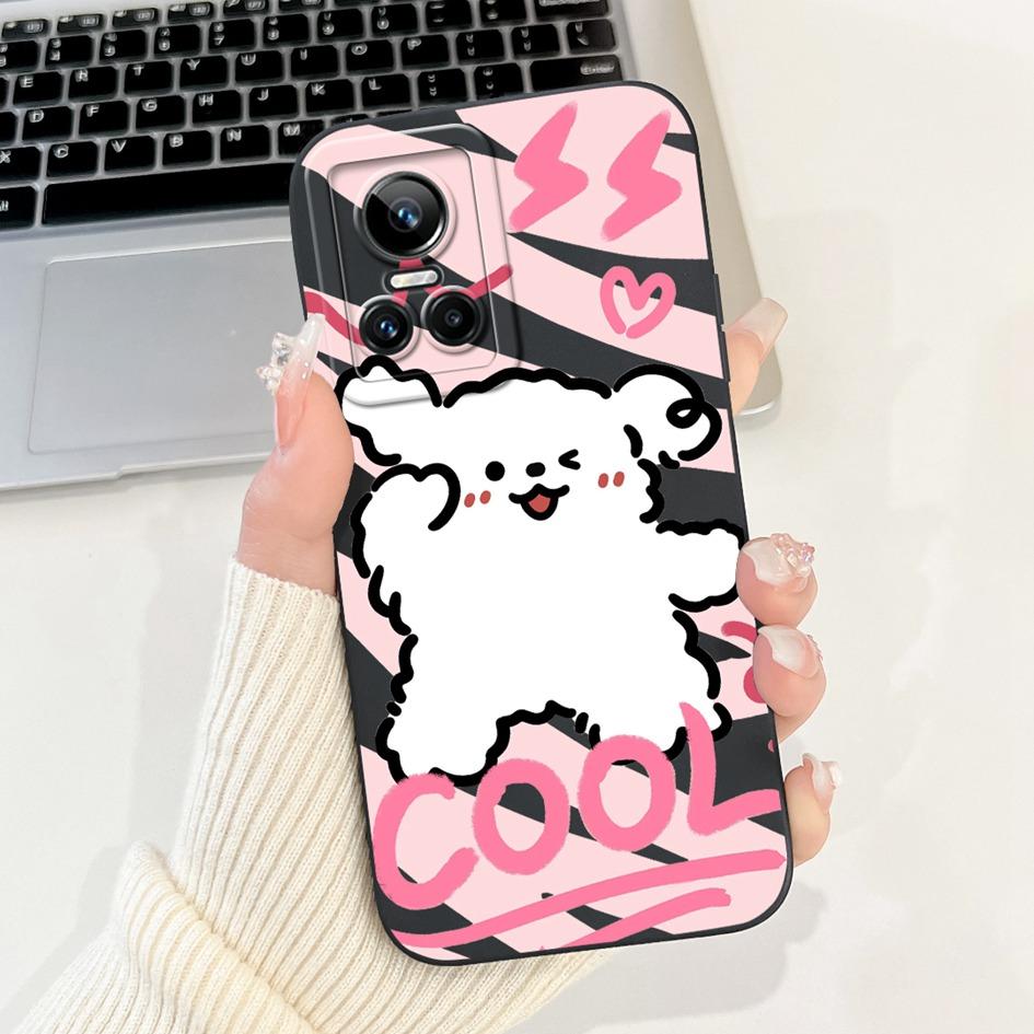 For Realme GT Neo 3 Case RMX3561 RMX3560 Shockproof Cover Fashion Tulip Soft Silicone Matte Phone Cases For Realme GT Neo3 Coque