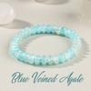 Festive Gifts Blue Kyanite Abacus Beaded Bracelet Calming Fashion Jewelry For Men And Women Daily Wear Simple Versatile Accessory