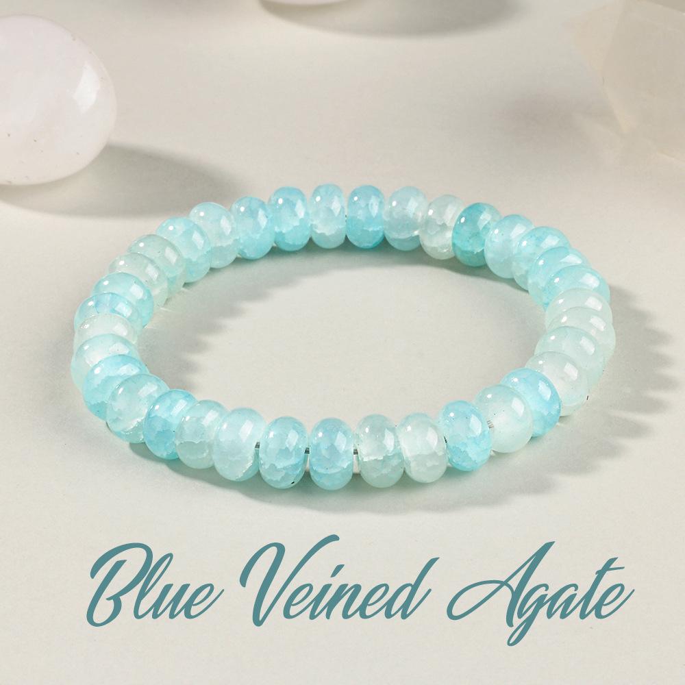 Festive Gifts Blue Kyanite Abacus Beaded Bracelet Calming Fashion Jewelry For Men And Women Daily Wear Simple Versatile Accessory
