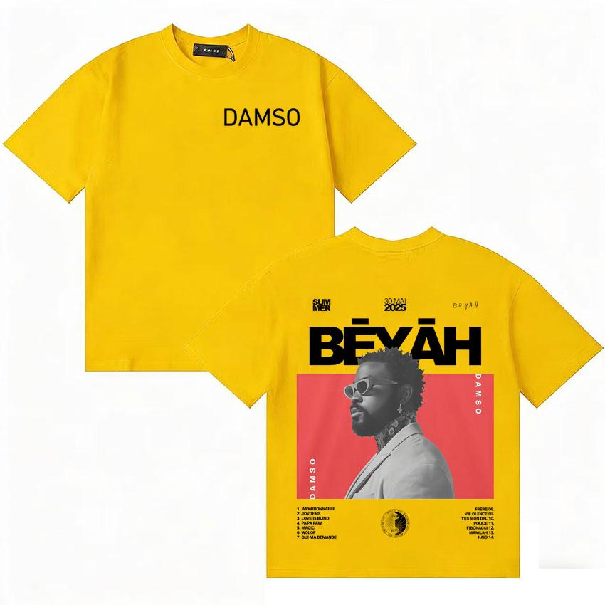 Singer Damso Summer Album Tshrit Fashion Oversized Cozy Gothic Short Sleeve T Shirt Unisex Women Retro Aesthetic Streetwear Clothes
