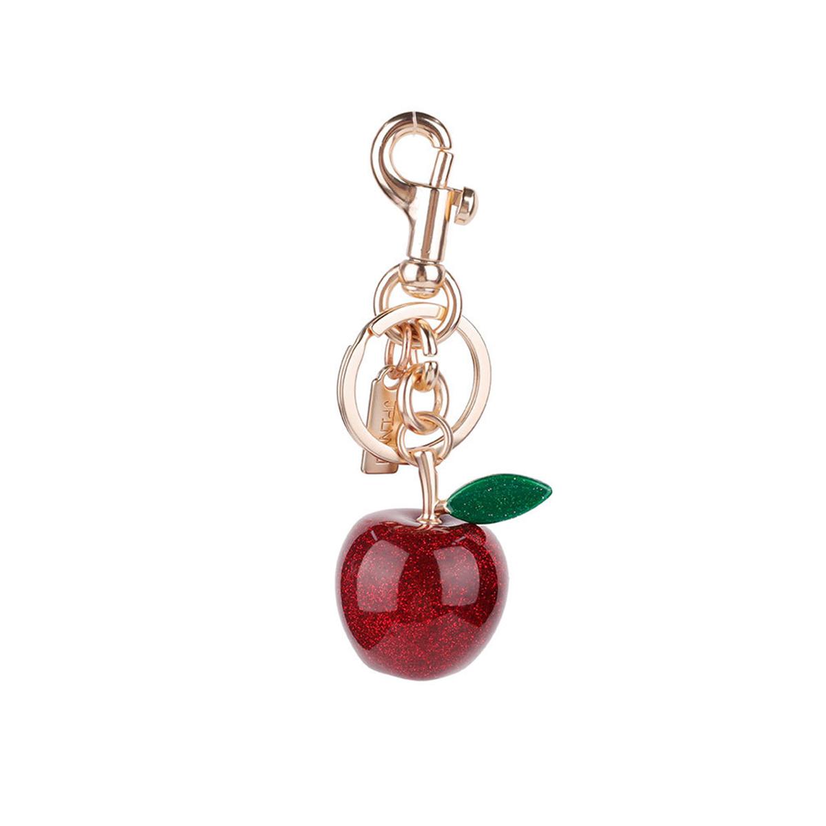 

1pc Fashion Fruit Keychain Cute Red Apple Pendant Keyring For Backpack Decoration Exquisite Accessories Gifts Red