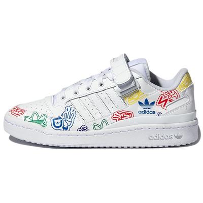 Forum Low Sneakers με Ολόπλευρο Σχέδιο Unisex Λευκό Cloud-White Core-Black GW4922