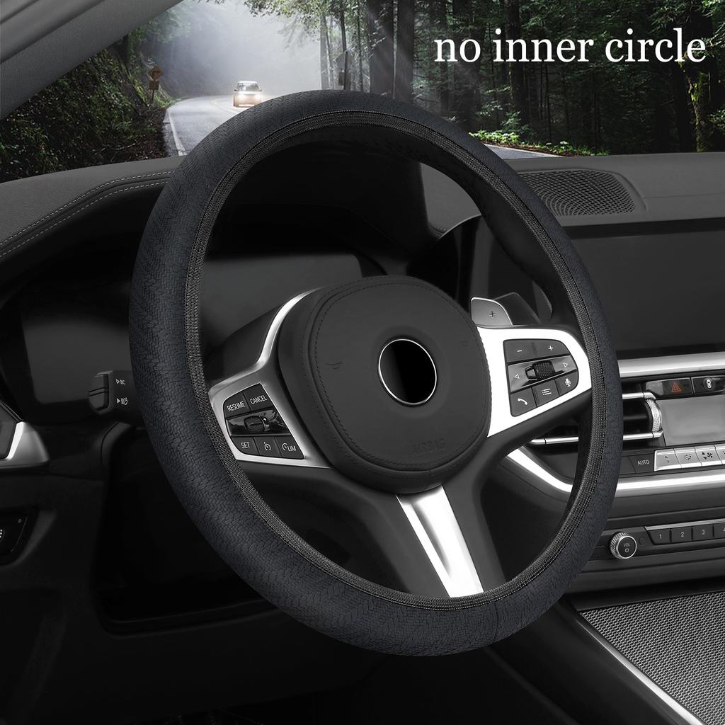 Car Steering Wheel Cover No Inner Ring Breathable Car Steering Wheel Cover Mesh Cloth All-Season Comfortable Auto Accessory
