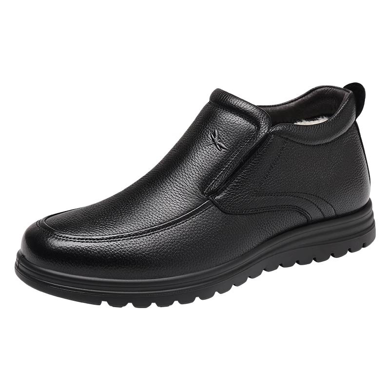 Red Dragonfly Men s Winter Fleece-Lined Slip-On Business Dress Shoes WTD450231 EU 40