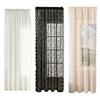 1 Panel Sheer Lace Curtain, Vintage Floral Lace Curtain with Rod Pocket, Light Filtering Window Curtain Panel for Living Room Bedroom Window Closet