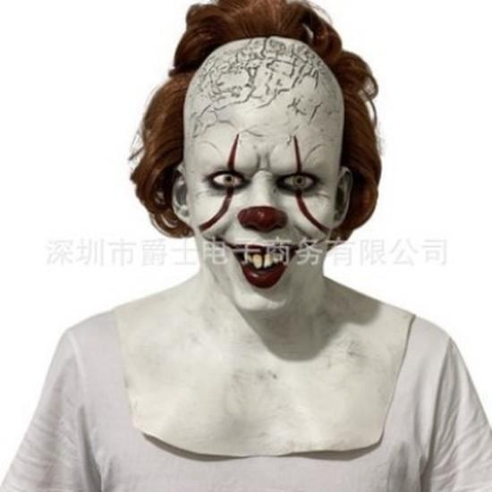 Long Halloween mask featuring Freddy, Voldemort, Scrooge, and the Joker