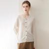 Women's 2026 Autumn/Winter Pure Cashmere Round Neck Cardigan - Single-Breasted, Commuter Style Sweater Jacket