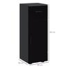 Bathroom Cabinet in Chipboard with Drawer and 2-Level Adjustable Cupboard, 30x30x82 cm, Black and Grey