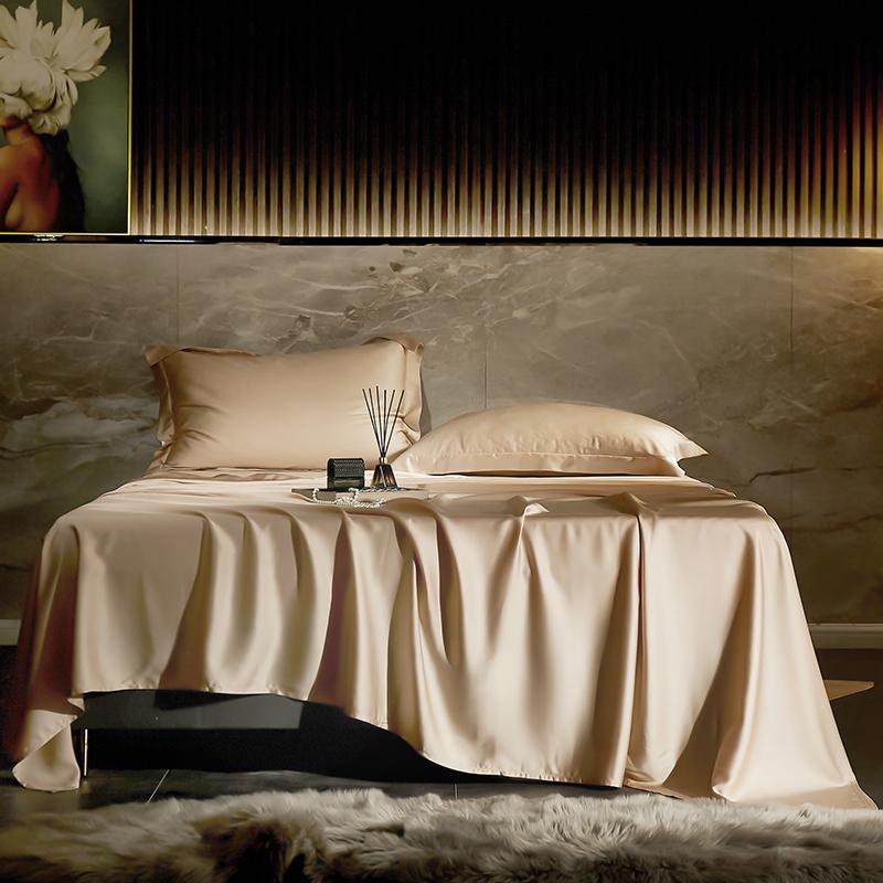 600TC Lyocell Bamboo Fiber Silky Cool Feeling Bedding Set Single Double Queen King Size Duvet Cover Bed Sheet Set Pillowcases