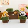 Stump Hand Tree Puppet Panda Red Panda Parrot Monkey Cartoon Plush Toy Doll