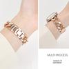 For Apple Watch Band 1 2 3 4 5 Se 6 7 8 Ultra 49mm 45mm 41 40mm 44mm Women Bracelet Rose Gold Stainless Steel Straps For Iwatch