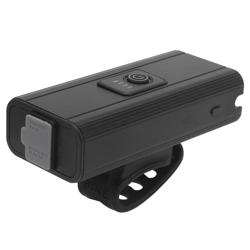 Bike Front Light USB Rechargeable LED Battery Indicator Waterproof Bicycle Headlight