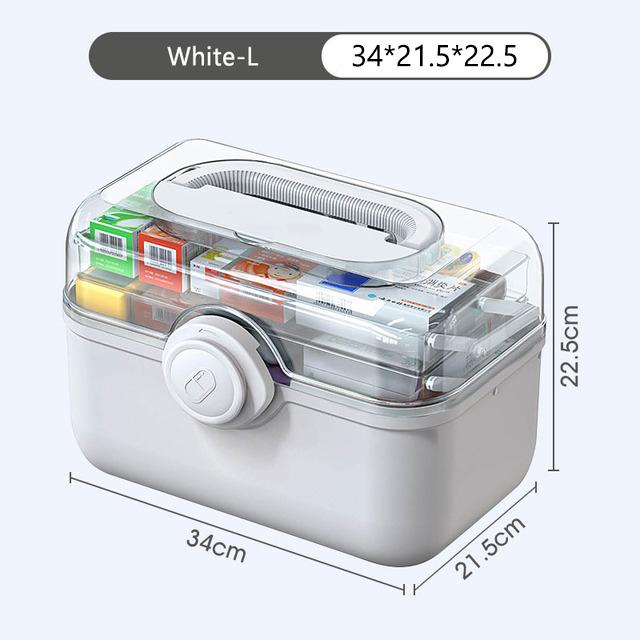 3 Layers Medicine First Aid Kit Super Large Capacity Pill Cases Organizer Family Emergency Pharmacy Storage Container Pill's Box
