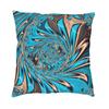 Turquoise Gems Geometric Art Cushion Cover 45X45Cm Home Decor 3D Print Elegant Copper And Teal Fractal Four Throw Pillow Case