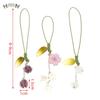 Cute Tulip Flowers phone Strap Lanyards Charms Mobile Phone Case Keychain Car Key Chains Headset Cover Hang