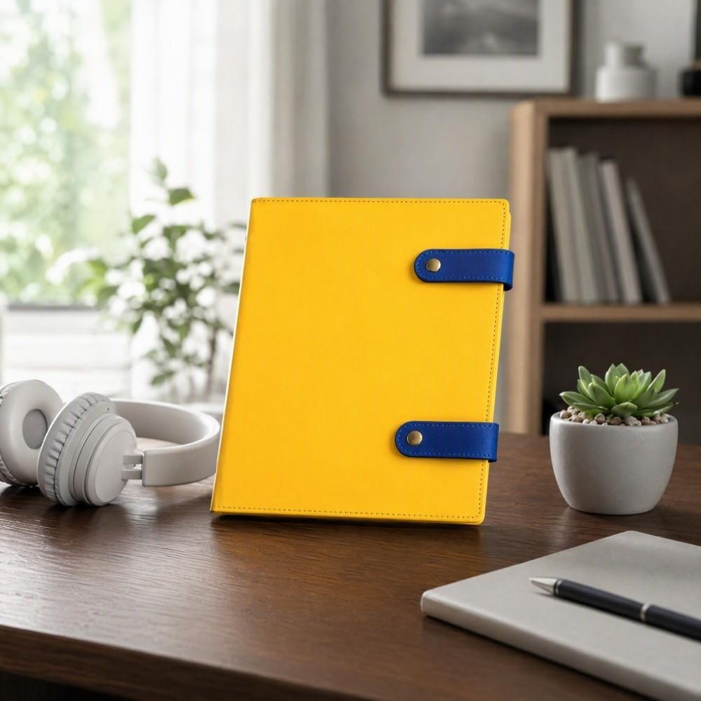 Memo Pads A5 B5 Notepad PU Leather Cover Solid Color Notebook Paper Planner Unisex Diary