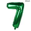32/40inch Dark Green number balloons Foil Balloon Jungle Safari Birthday Balloon Party Baloon 0 1 2 3 4 5 6 7 8 9 globos Balls