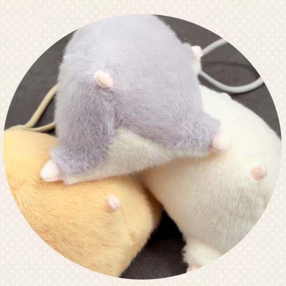 Stuffed Animals Hamster Plush Toy Bag Pendant Stuffed Hamster Hamster Plush Keychain  Kids Toy