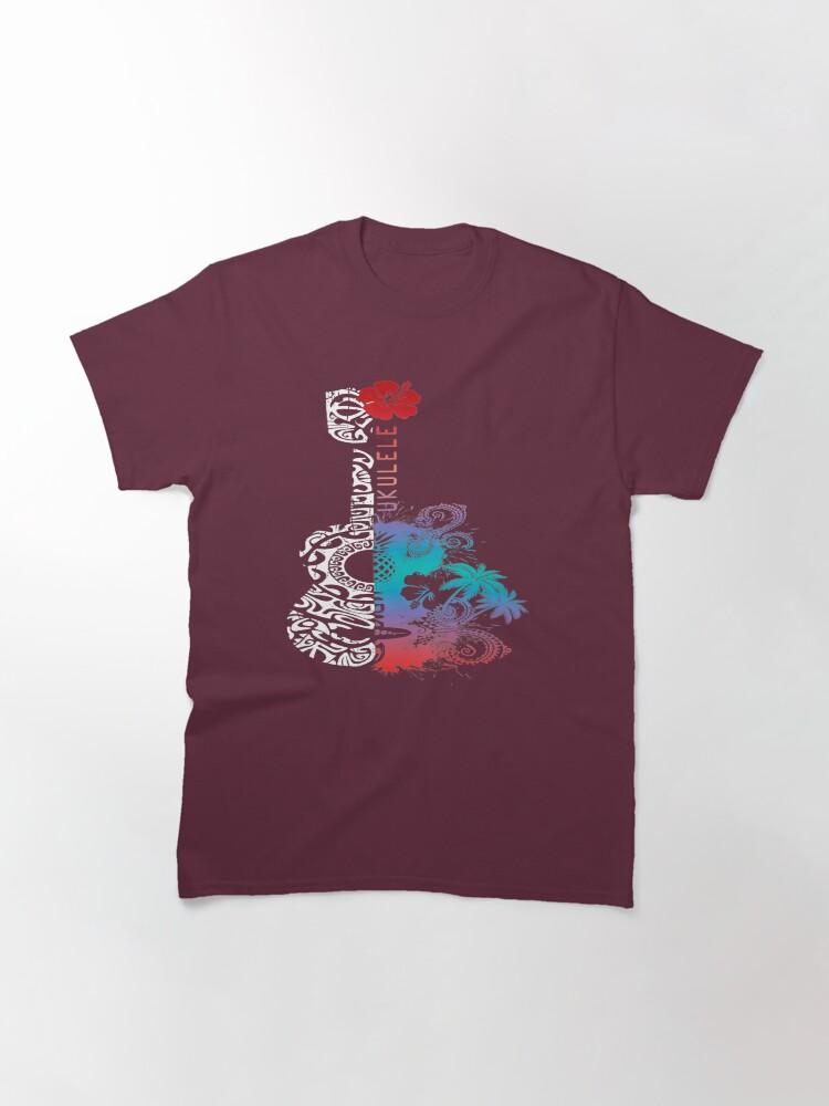 Tattoo Tribal Pattern Ukulele Hawaii Music Classic T-Shirt